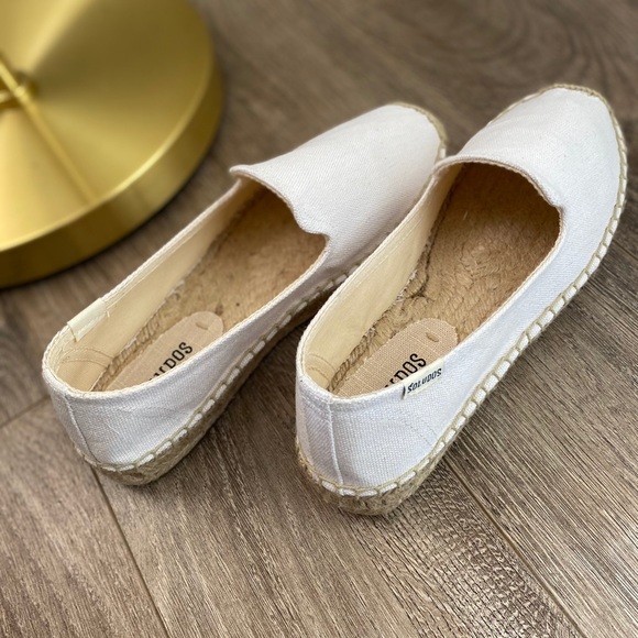 Soludos Canvas Platform Smoking Espadrilles size 8 - Picture 7 of 9